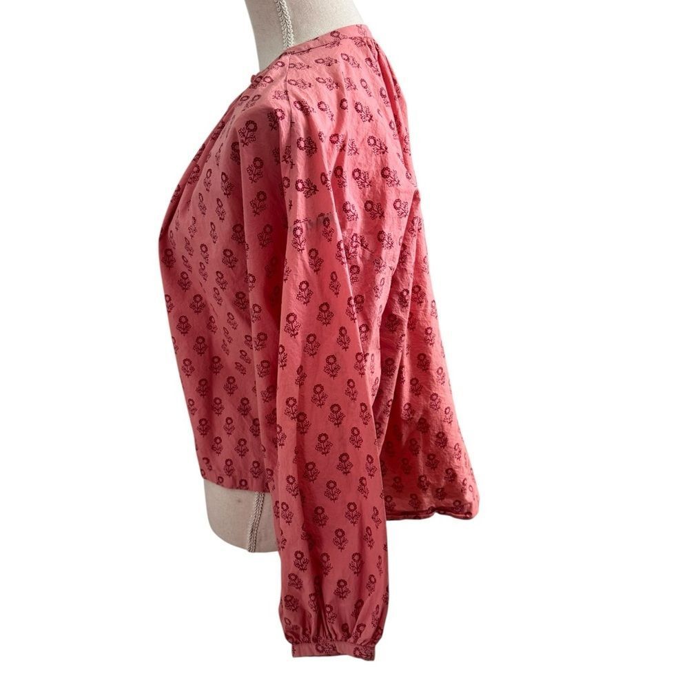 Doen Women's Jane Pink Sunflower Button Down Blouse XS - Picture 2 of 5